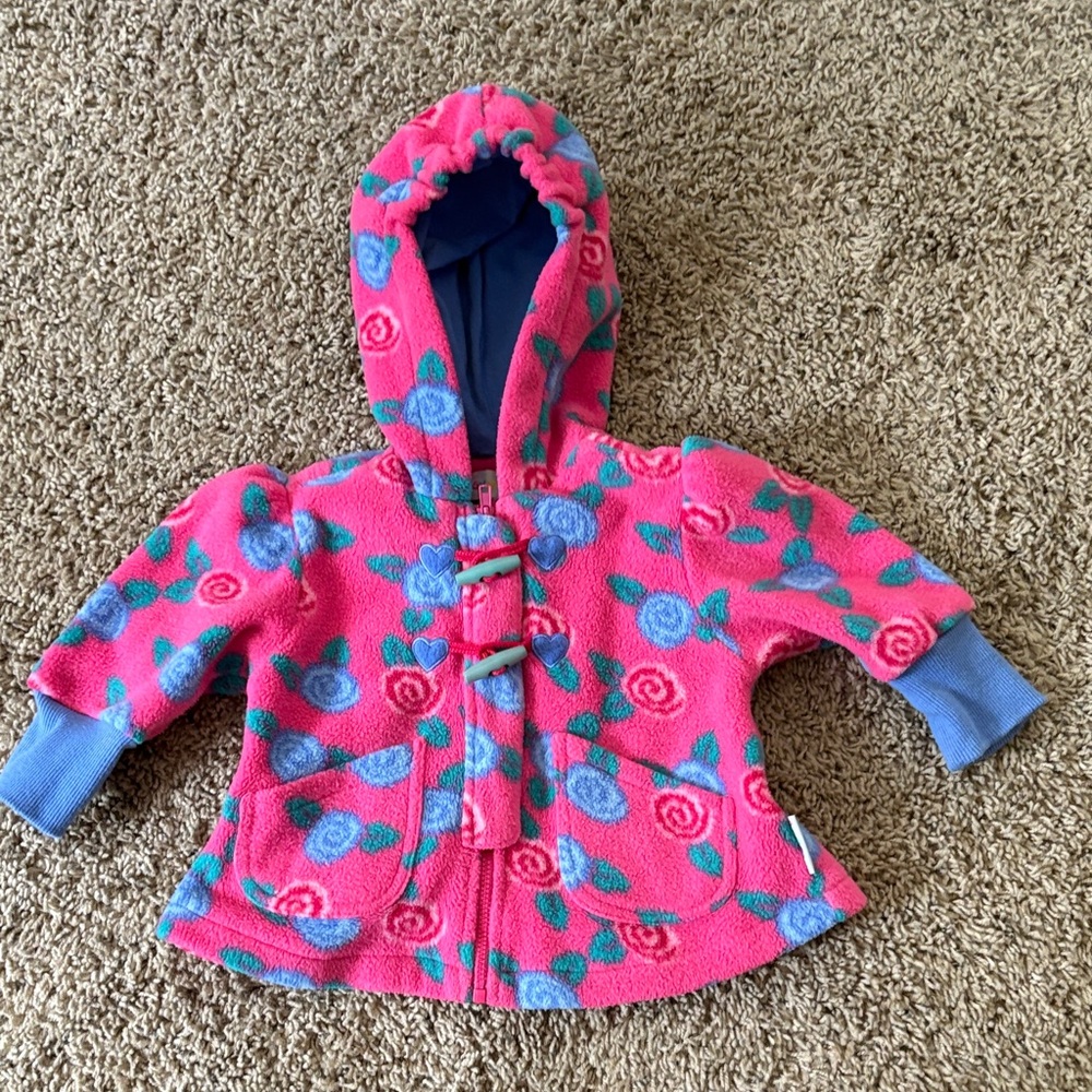 Gymboree Pink Floral Kids Fleece Jacket